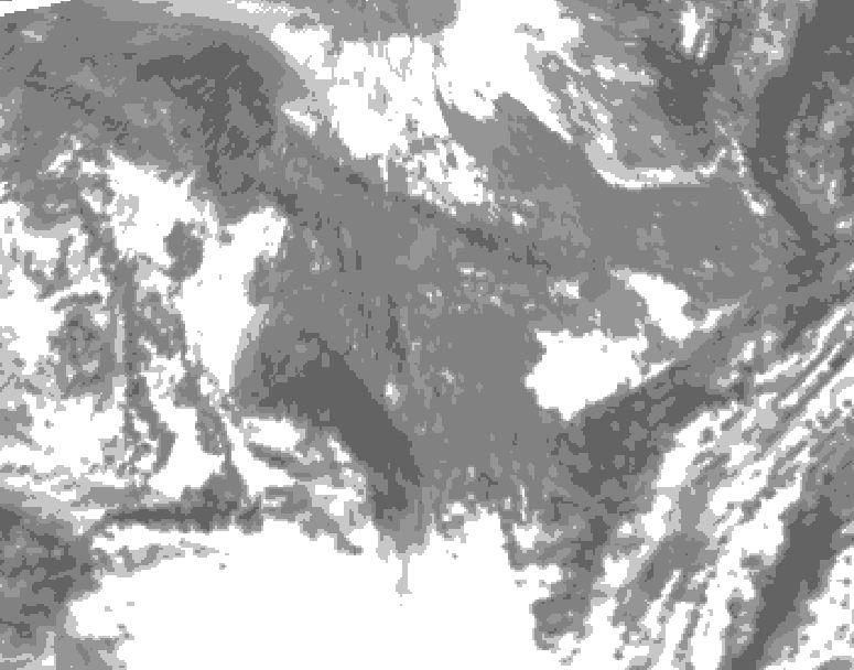 GDPS total cloud 156 hour forecast chart for Canada based on 2025/10/27 0000Z data