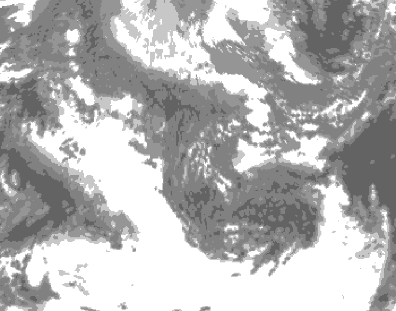 GDPS total cloud 192 hour forecast chart for Canada based on 2025/10/27 0000Z data