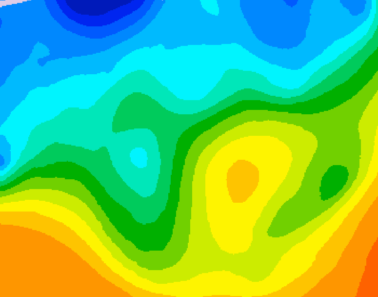 GDPS 500 millibar geopotential height 012 hour forecast chart for Canada based on 2025/10/28 0000Z data