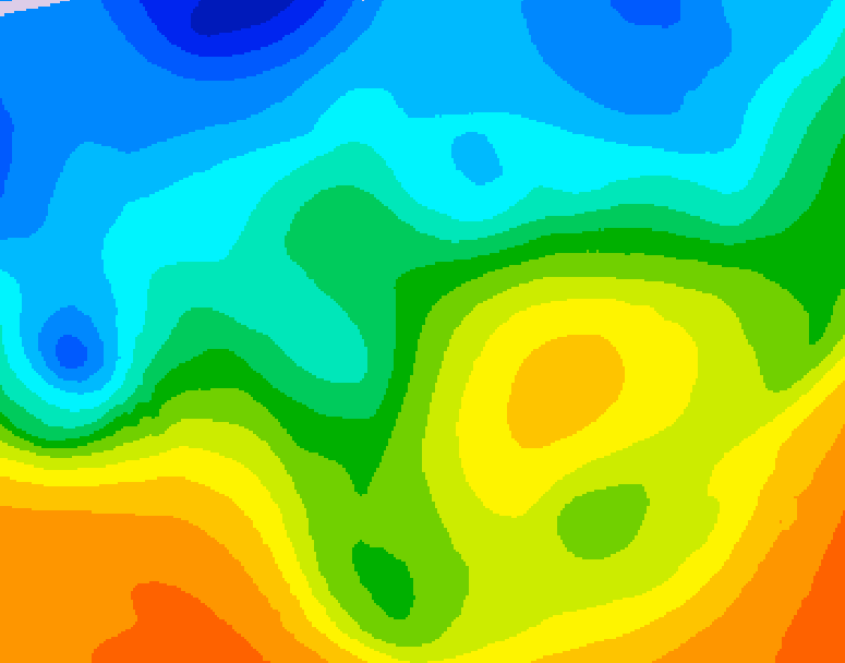 GDPS 500 millibar geopotential height 024 hour forecast chart for Canada based on 2025/10/28 0000Z data