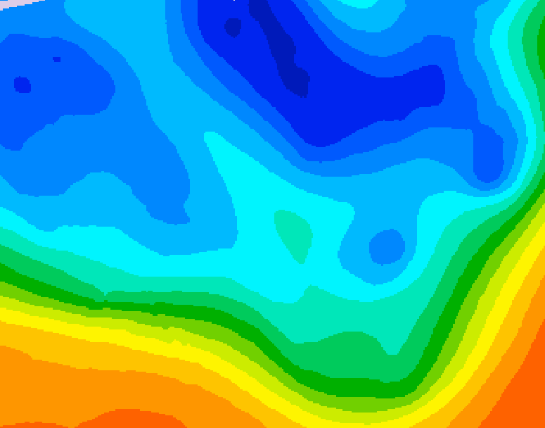GDPS 500 millibar geopotential height 132 hour forecast chart for Canada based on 2025/10/28 0000Z data