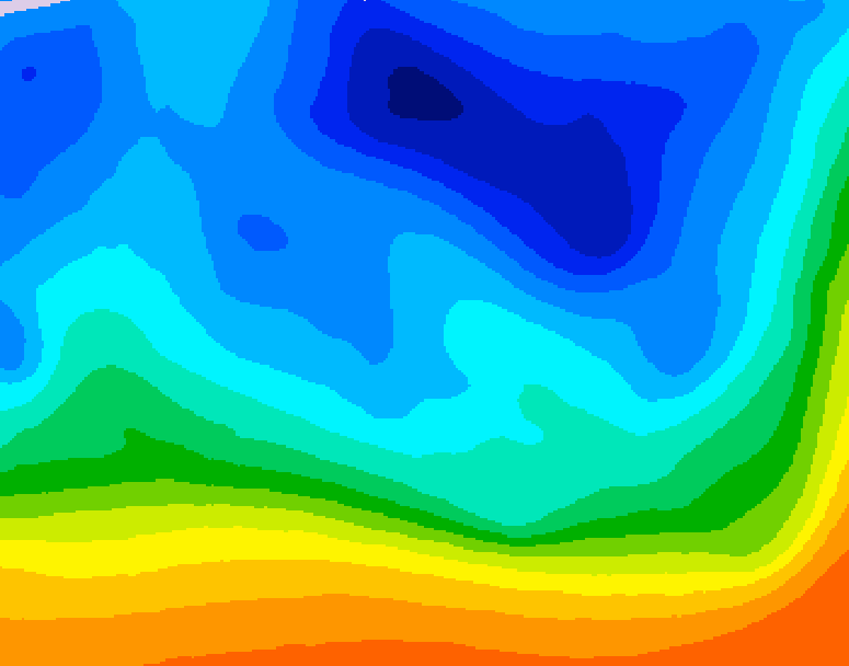 GDPS 500 millibar geopotential height 162 hour forecast chart for Canada based on 2025/10/28 0000Z data
