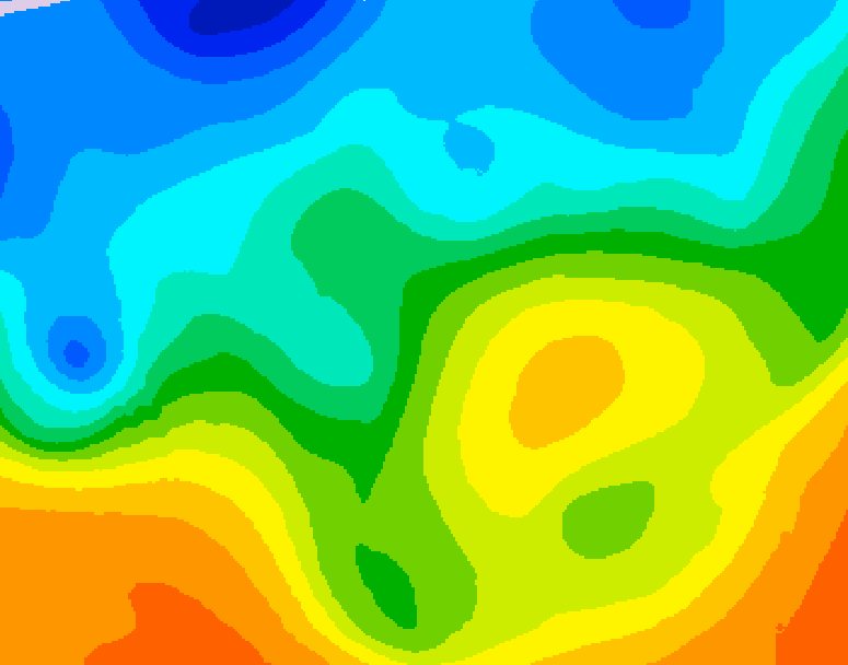 GDPS 500 millibar geopotential height 012 hour forecast chart for Canada based on 2025/10/28 1200Z data