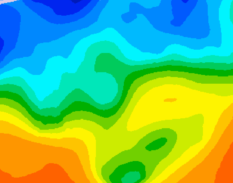 GDPS 500 millibar geopotential height 024 hour forecast chart for Canada based on 2025/10/28 1200Z data