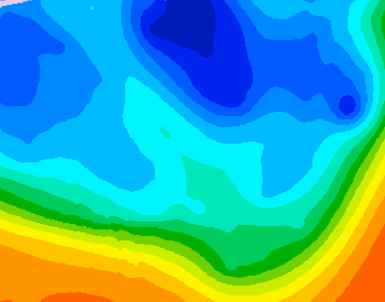 GDPS 500 millibar geopotential height 120 hour forecast chart for Canada based on 2025/10/28 1200Z data