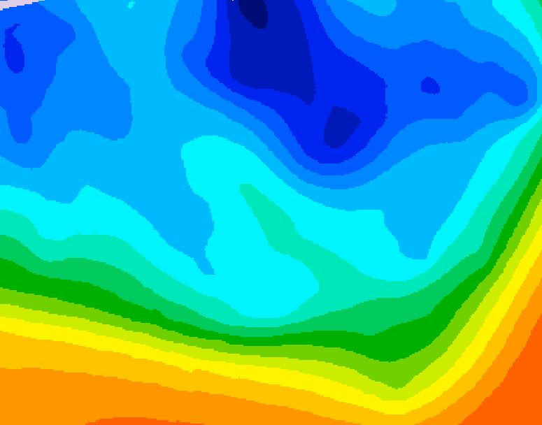 GDPS 500 millibar geopotential height 132 hour forecast chart for Canada based on 2025/10/28 1200Z data