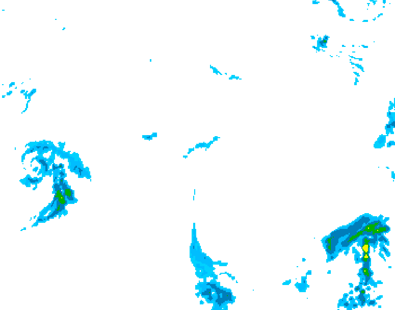 GDPS precipitation 012 hour forecast chart for Canada based on 2025/10/28 1200Z data