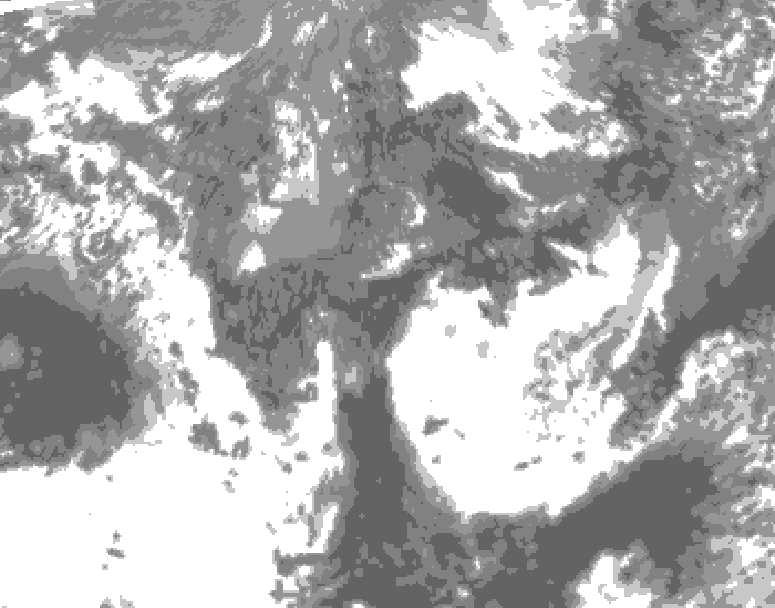 GDPS total cloud 012 hour forecast chart for Canada based on 2025/10/28 0000Z data