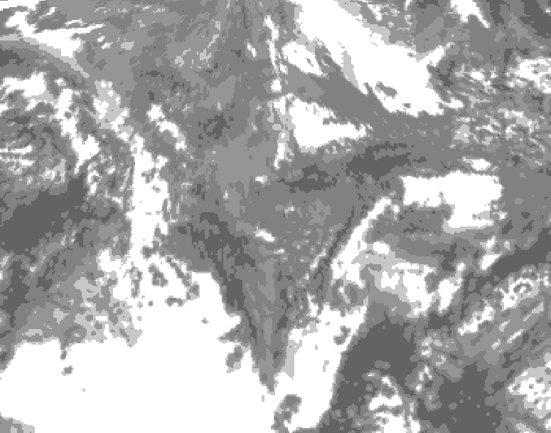 GDPS total cloud 060 hour forecast chart for Canada based on 2025/10/28 0000Z data