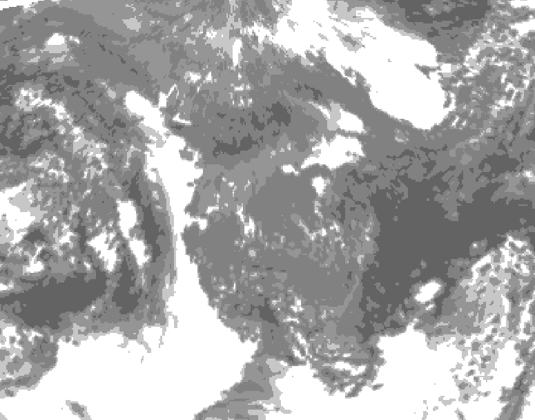 GDPS total cloud 096 hour forecast chart for Canada based on 2025/10/28 0000Z data