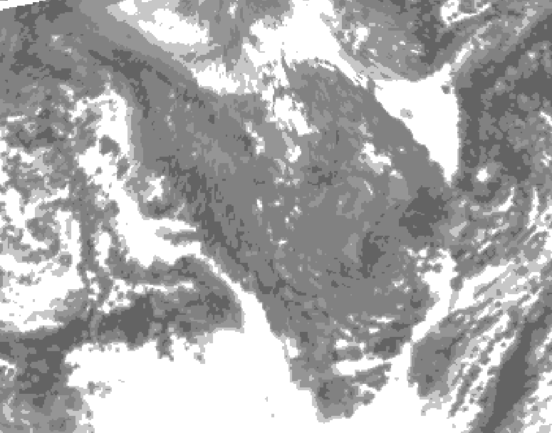 GDPS total cloud 132 hour forecast chart for Canada based on 2025/10/28 0000Z data