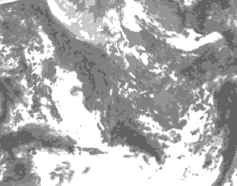 GDPS total cloud 156 hour forecast chart for Canada based on 2025/10/28 0000Z data