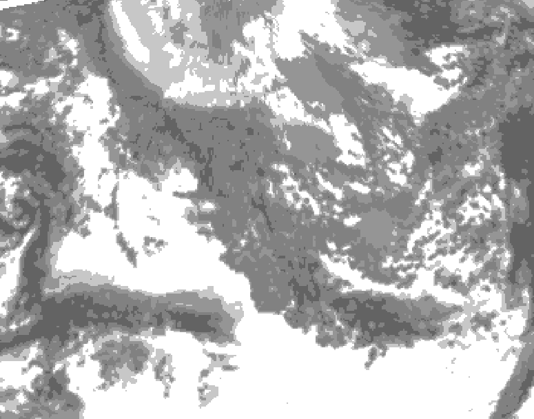 GDPS total cloud 168 hour forecast chart for Canada based on 2025/10/28 0000Z data