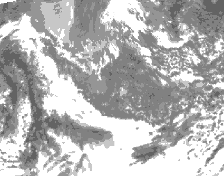 GDPS total cloud 210 hour forecast chart for Canada based on 2025/10/28 0000Z data