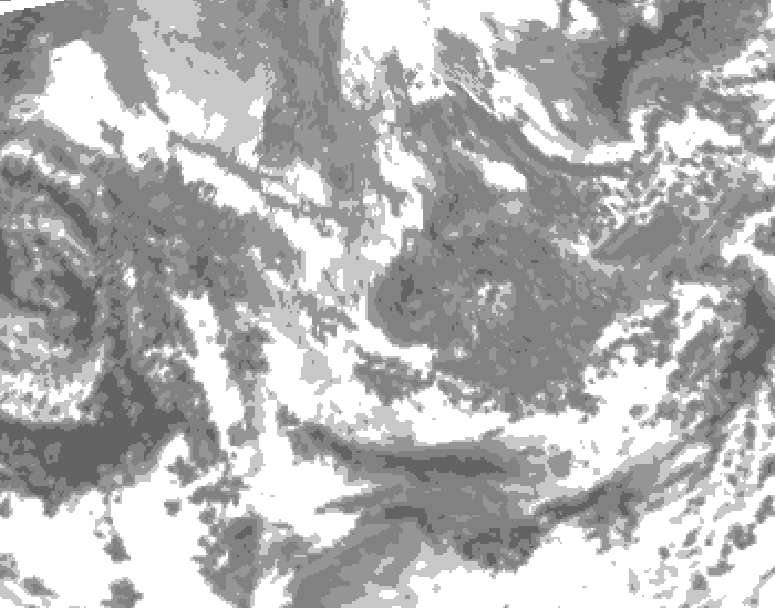 GDPS total cloud 228 hour forecast chart for Canada based on 2025/10/28 0000Z data