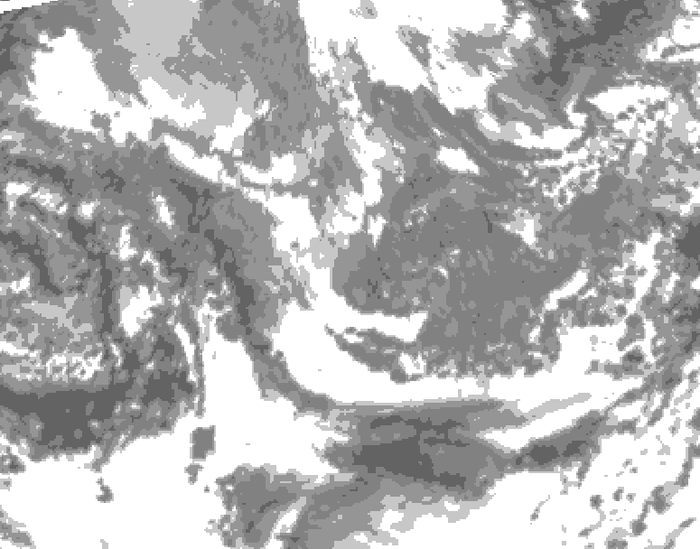 GDPS total cloud 234 hour forecast chart for Canada based on 2025/10/28 0000Z data