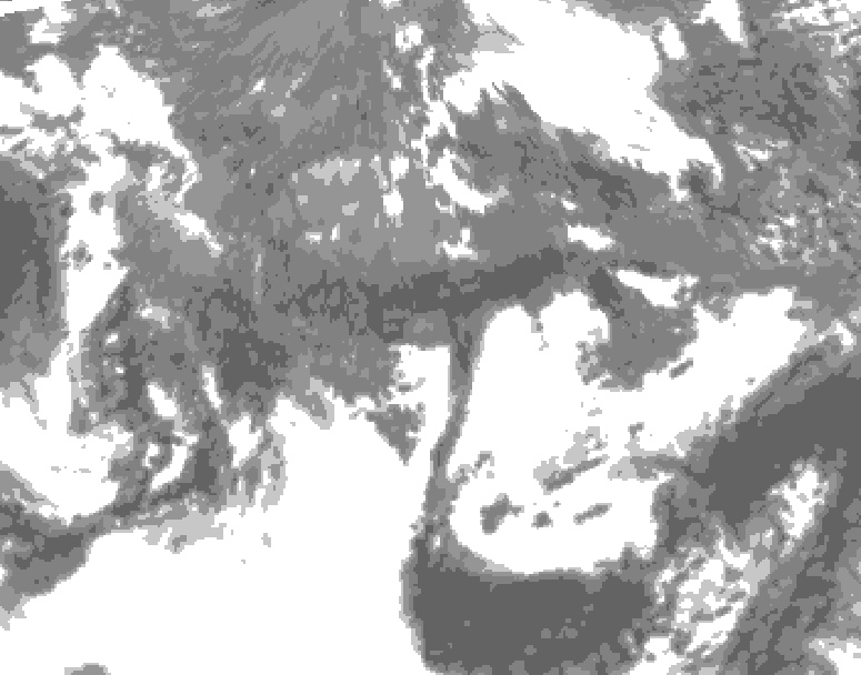 GDPS total cloud 024 hour forecast chart for Canada based on 2025/10/28 1200Z data