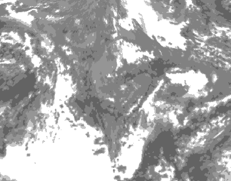 GDPS total cloud 048 hour forecast chart for Canada based on 2025/10/28 1200Z data