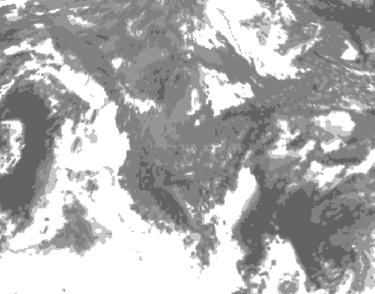 GDPS total cloud 060 hour forecast chart for Canada based on 2025/10/28 1200Z data