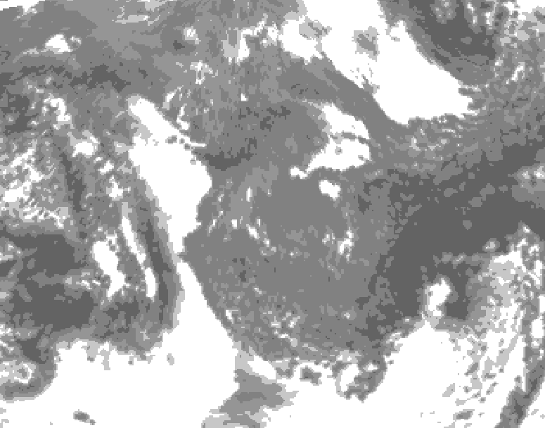 GDPS total cloud 084 hour forecast chart for Canada based on 2025/10/28 1200Z data
