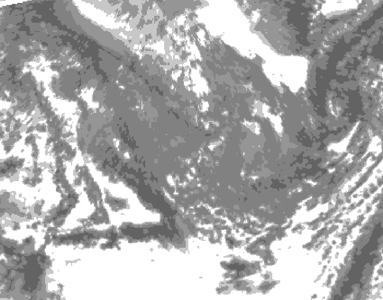 GDPS total cloud 120 hour forecast chart for Canada based on 2025/10/28 1200Z data