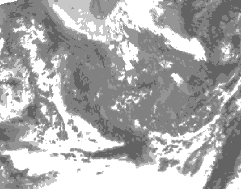 GDPS total cloud 132 hour forecast chart for Canada based on 2025/10/28 1200Z data