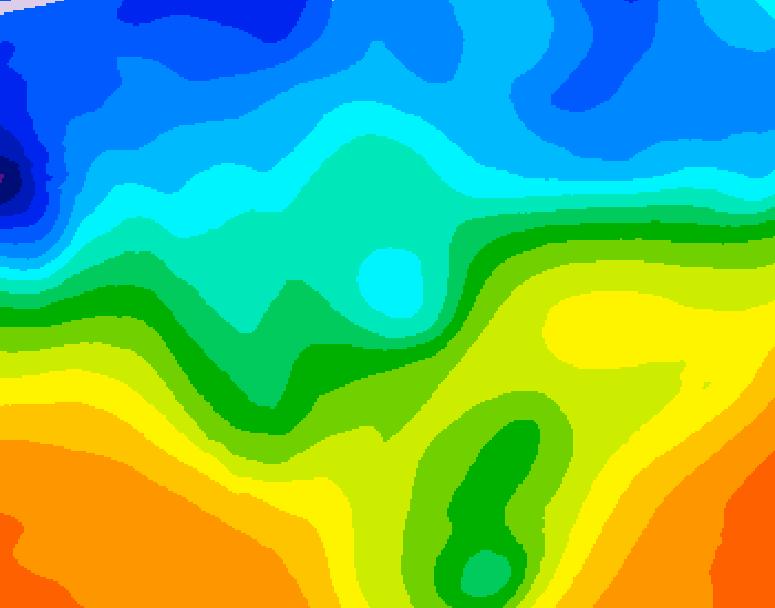 GDPS 500 millibar geopotential height 024 hour forecast chart for Canada based on 2025/10/29 0000Z data
