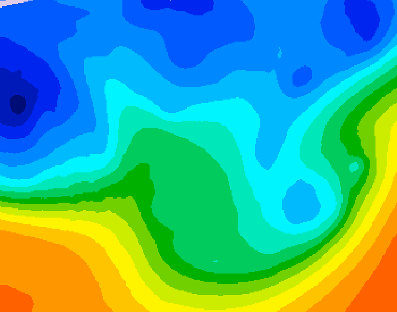 GDPS 500 millibar geopotential height 072 hour forecast chart for Canada based on 2025/10/29 0000Z data