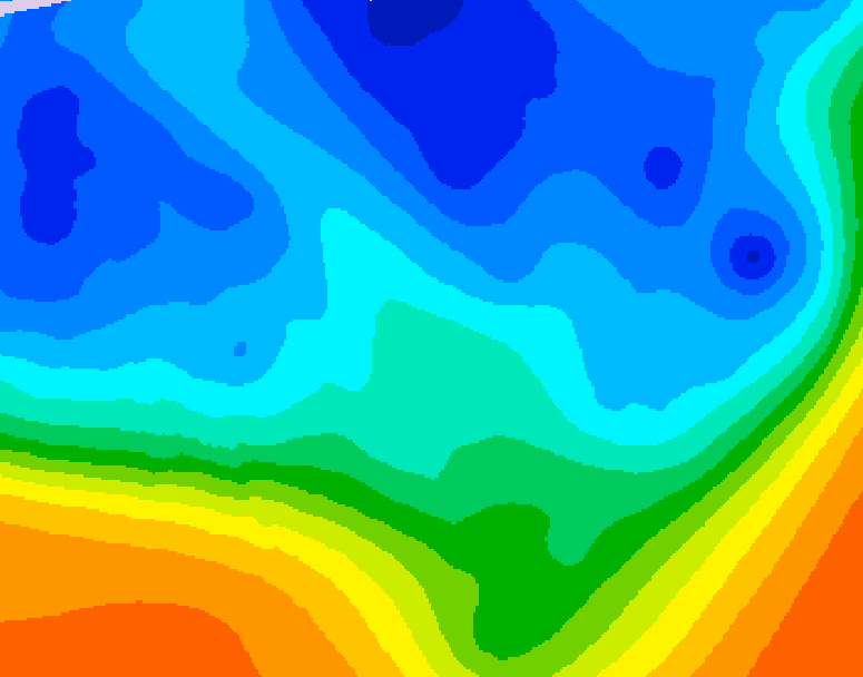 GDPS 500 millibar geopotential height 096 hour forecast chart for Canada based on 2025/10/29 0000Z data