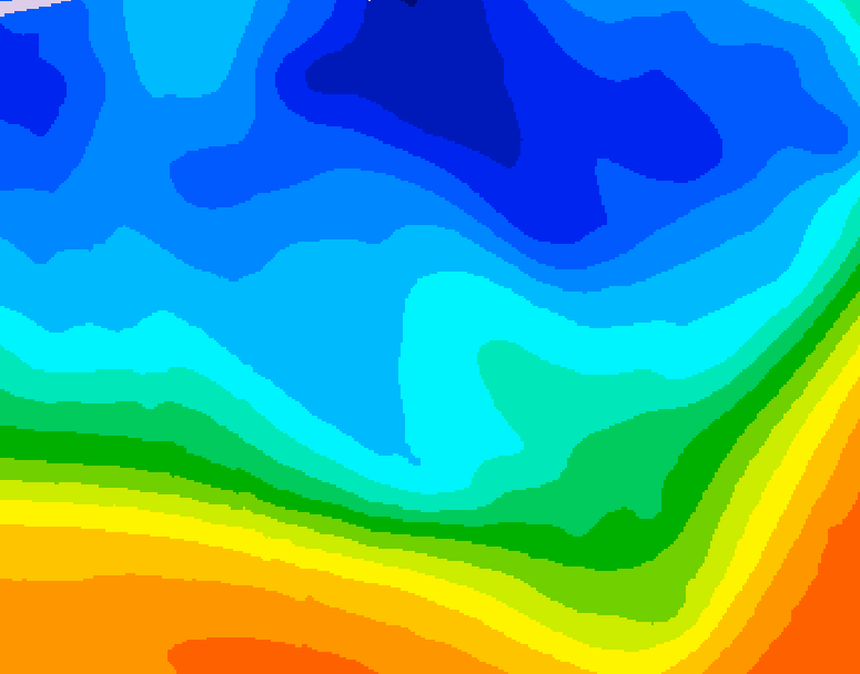 GDPS 500 millibar geopotential height 120 hour forecast chart for Canada based on 2025/10/29 0000Z data