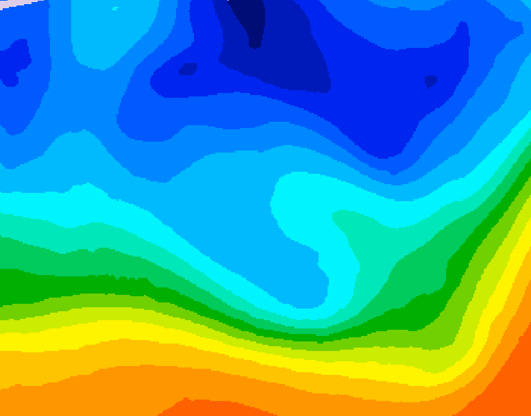 GDPS 500 millibar geopotential height 132 hour forecast chart for Canada based on 2025/10/29 0000Z data