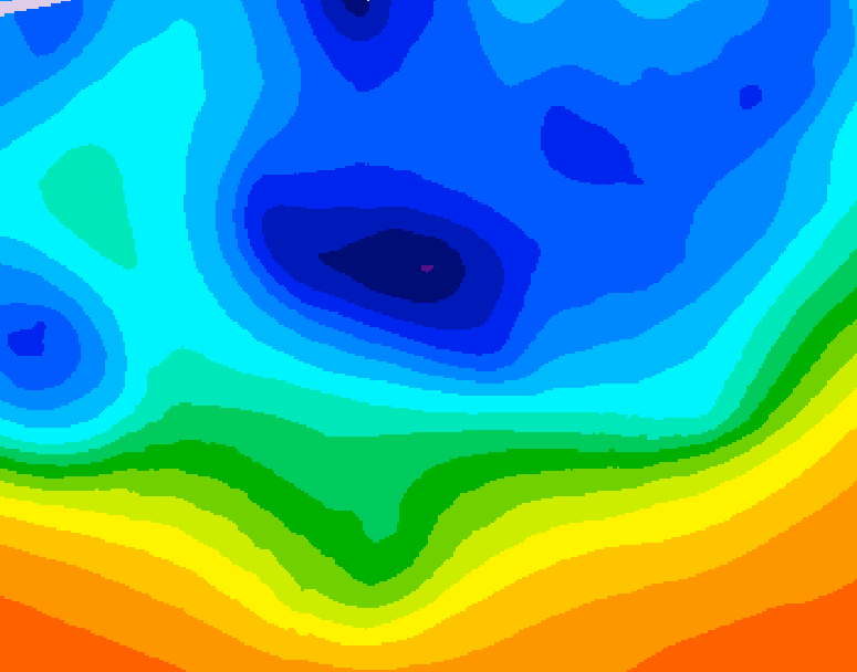 GDPS 500 millibar geopotential height 216 hour forecast chart for Canada based on 2025/10/29 0000Z data