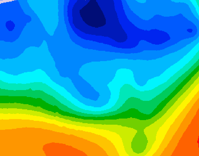 GDPS 500 millibar geopotential height 108 hour forecast chart for Canada based on 2025/10/29 1200Z data
