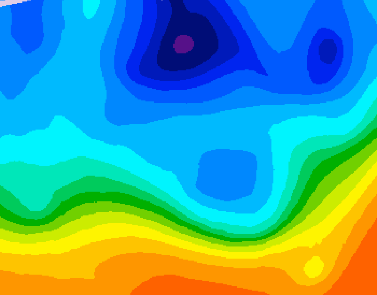 GDPS 500 millibar geopotential height 132 hour forecast chart for Canada based on 2025/10/29 1200Z data