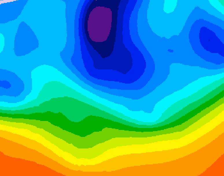 GDPS 500 millibar geopotential height 198 hour forecast chart for Canada based on 2025/10/29 1200Z data