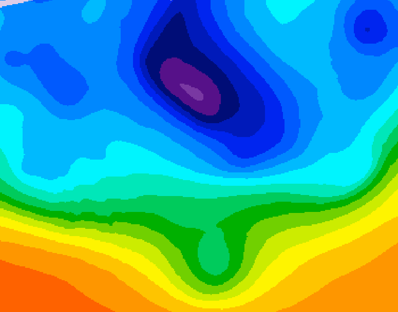 GDPS 500 millibar geopotential height 222 hour forecast chart for Canada based on 2025/10/29 1200Z data
