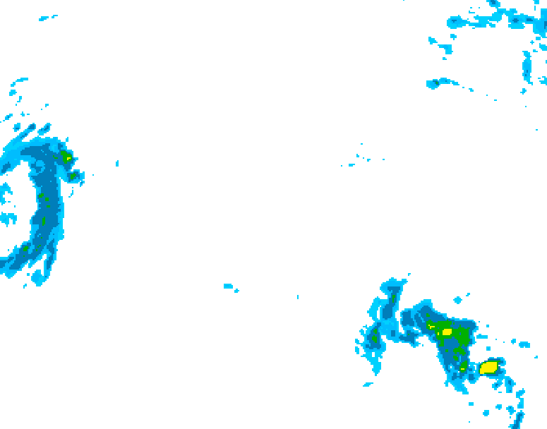 GDPS precipitation 048 hour forecast chart for Canada based on 2025/10/29 0000Z data