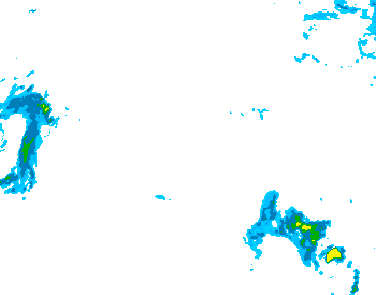 GDPS precipitation 036 hour forecast chart for Canada based on 2025/10/29 1200Z data