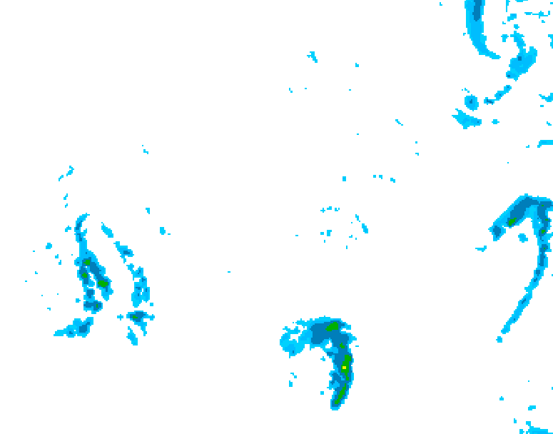 GDPS precipitation 222 hour forecast chart for Canada based on 2025/10/29 1200Z data