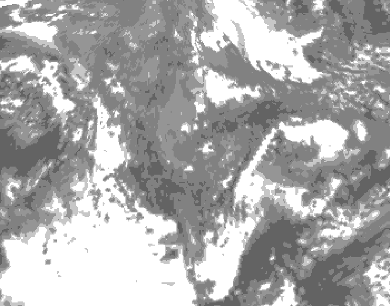GDPS total cloud 036 hour forecast chart for Canada based on 2025/10/29 0000Z data