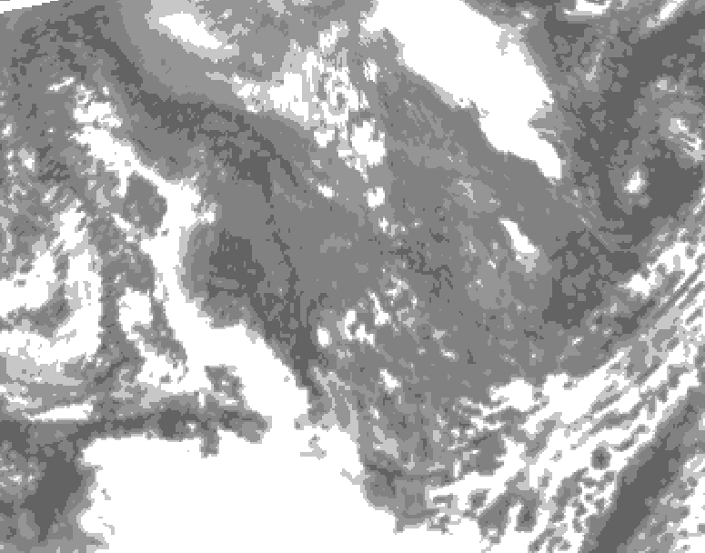 GDPS total cloud 108 hour forecast chart for Canada based on 2025/10/29 0000Z data