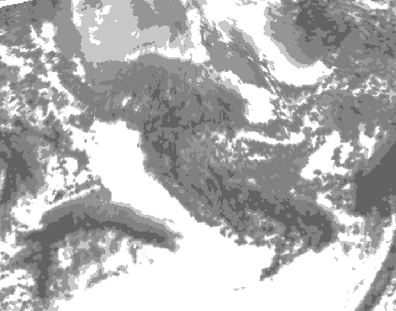 GDPS total cloud 144 hour forecast chart for Canada based on 2025/10/29 0000Z data