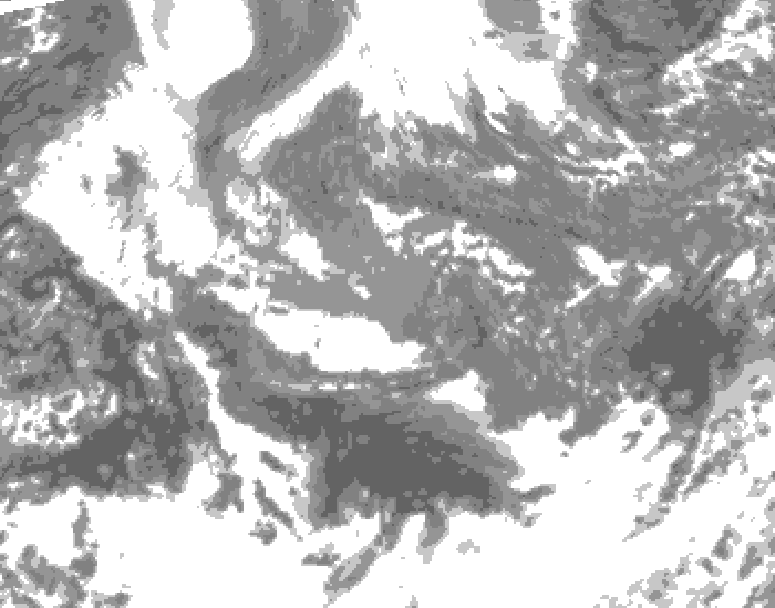 GDPS total cloud 216 hour forecast chart for Canada based on 2025/10/29 0000Z data
