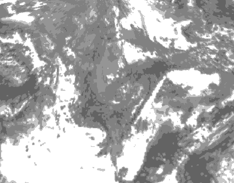 GDPS total cloud 024 hour forecast chart for Canada based on 2025/10/29 1200Z data