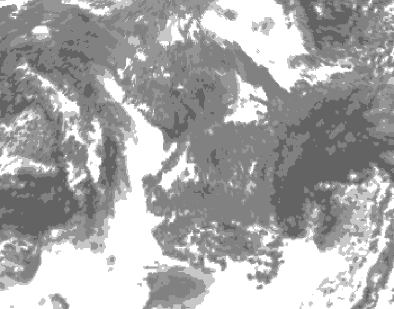 GDPS total cloud 060 hour forecast chart for Canada based on 2025/10/29 1200Z data