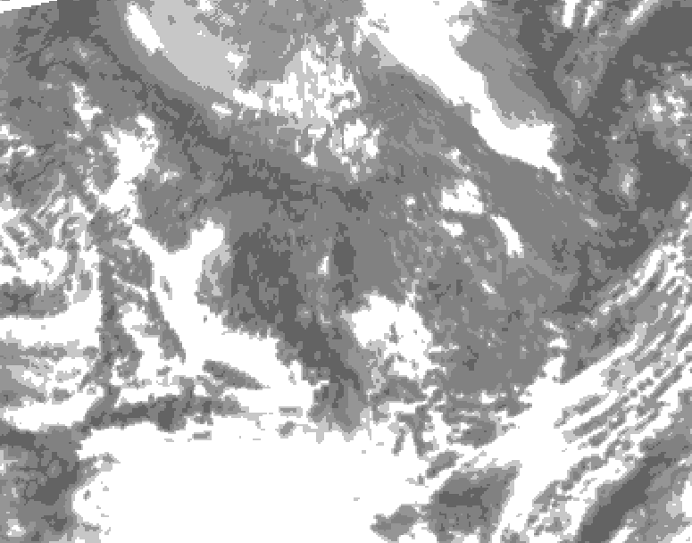 GDPS total cloud 096 hour forecast chart for Canada based on 2025/10/29 1200Z data