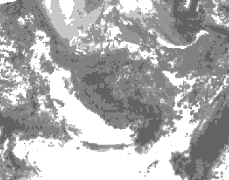 GDPS total cloud 120 hour forecast chart for Canada based on 2025/10/29 1200Z data