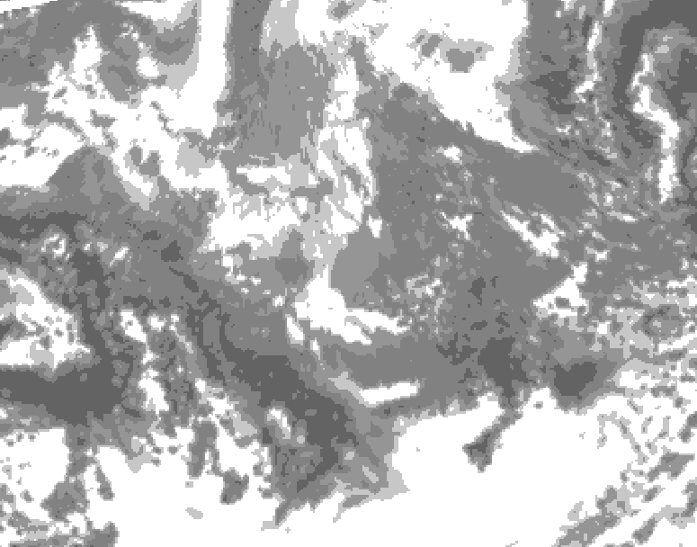 GDPS total cloud 198 hour forecast chart for Canada based on 2025/10/29 1200Z data