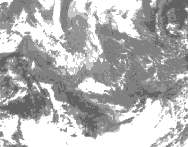 GDPS total cloud 204 hour forecast chart for Canada based on 2025/10/29 1200Z data