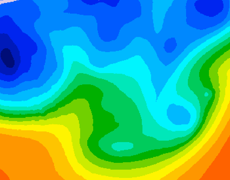 GDPS 500 millibar geopotential height 048 hour forecast chart for Canada based on 2025/10/30 0000Z data